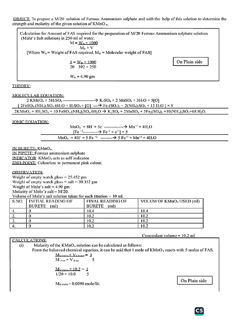 Titration Exp 8 | PDF