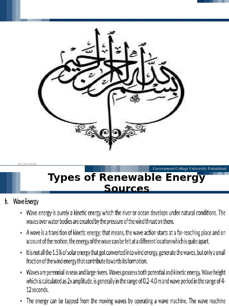 Types of Renewable Energy Sources | PDF