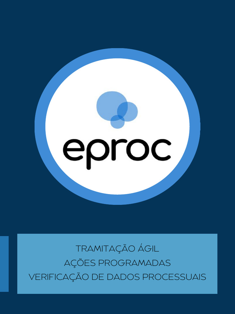 Ações Programadas no eproc: Guia Prático | PDF | Automação | Réu