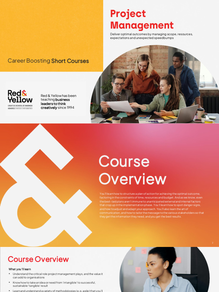 Project Management Short Course Overview | PDF | Project Management ...