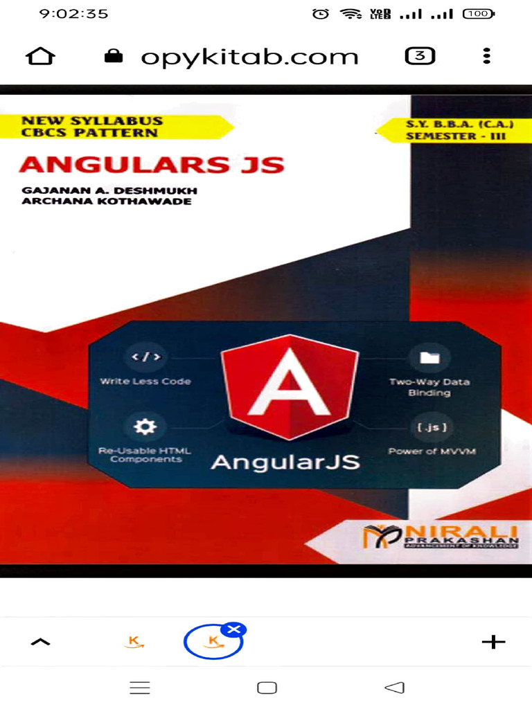 Book 4 Angular JS 2nd Yr Semester 3 | PDF