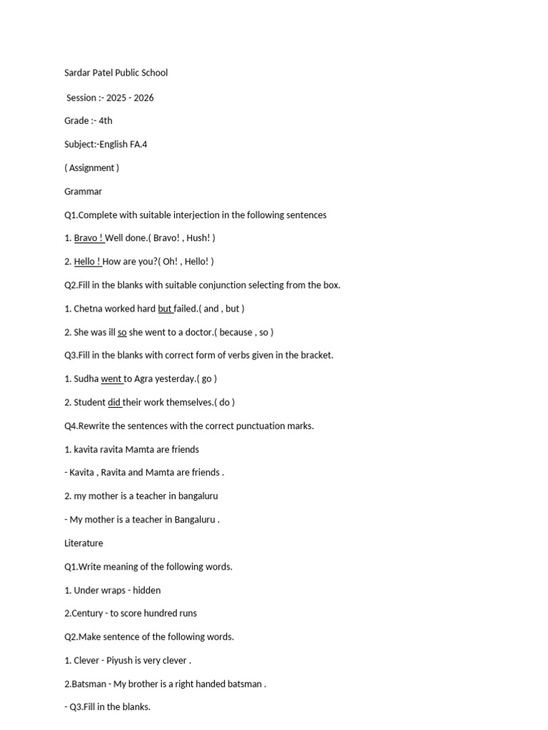 4th Eng Assignment (1) (1) | PDF