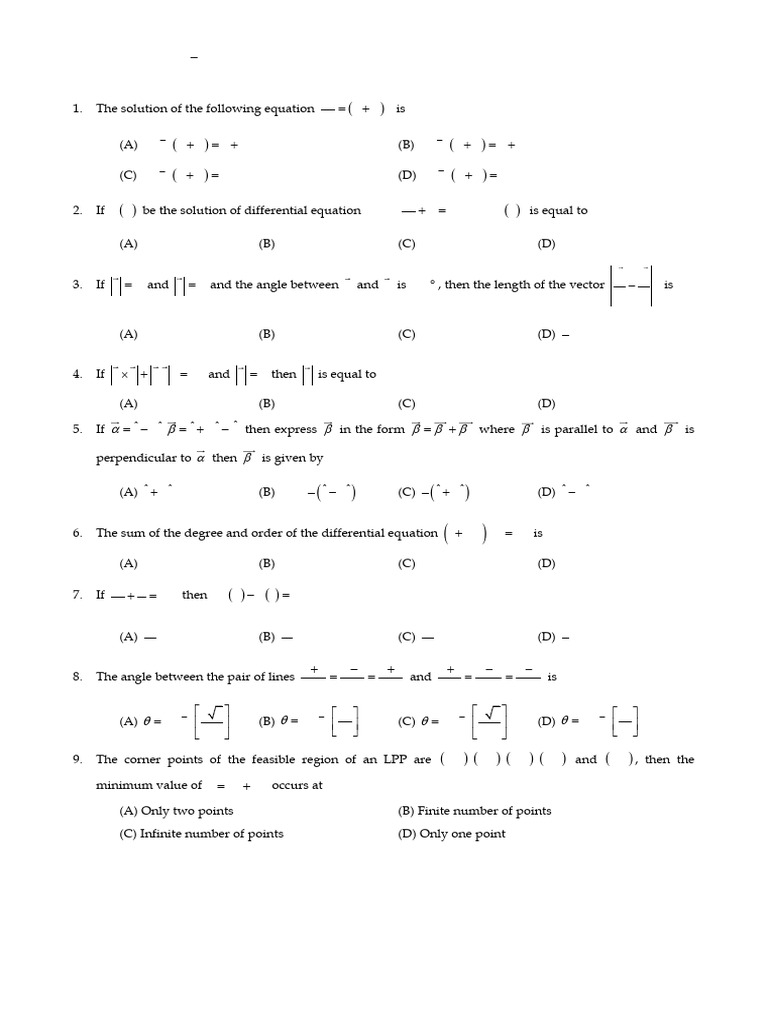 KCET 2022 Mathematics Exam Questions | PDF | Function (Mathematics ...
