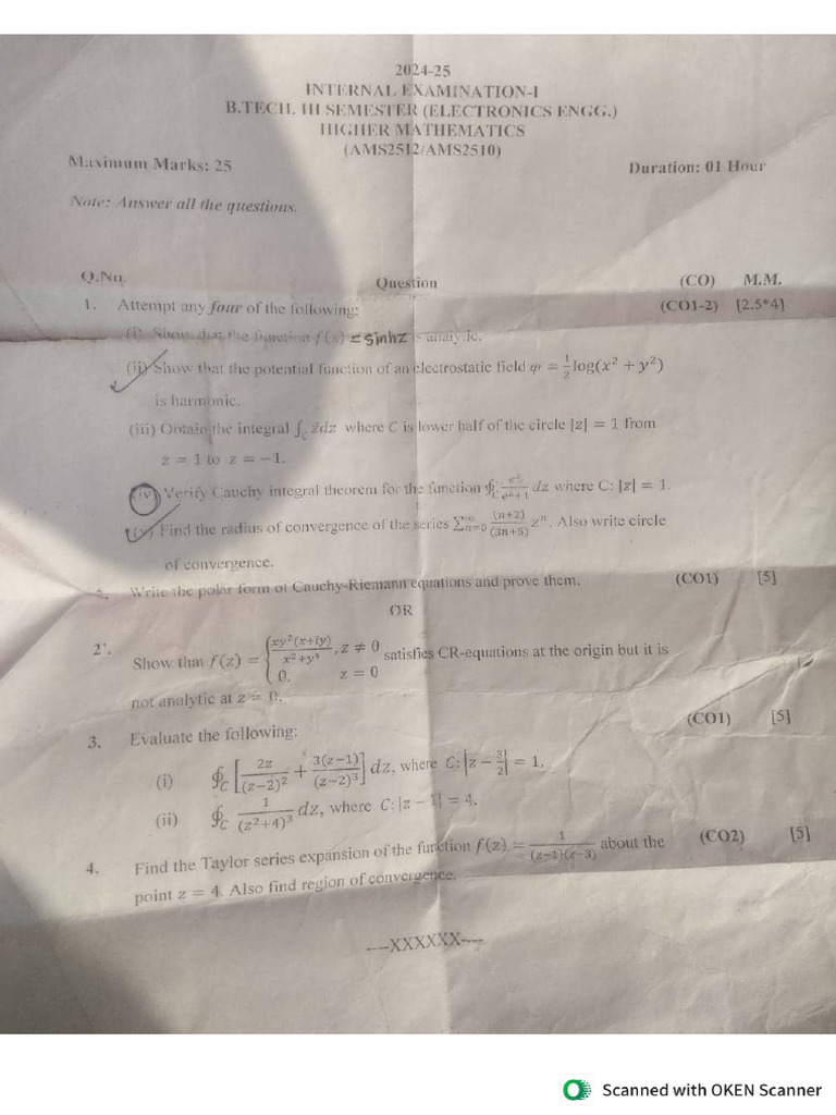Midsem 1&2 ECE 24-25 (Odd Sem) | PDF
