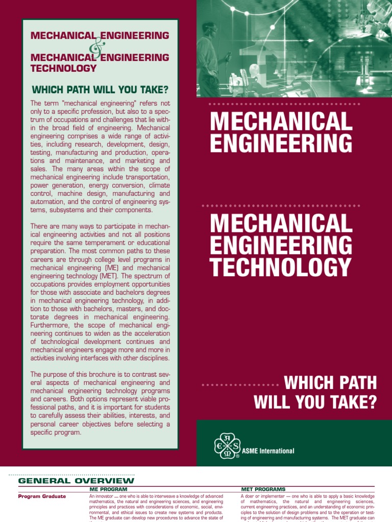 Scope of Mechanical Engineering PDF Engineering Mechanical Engineering