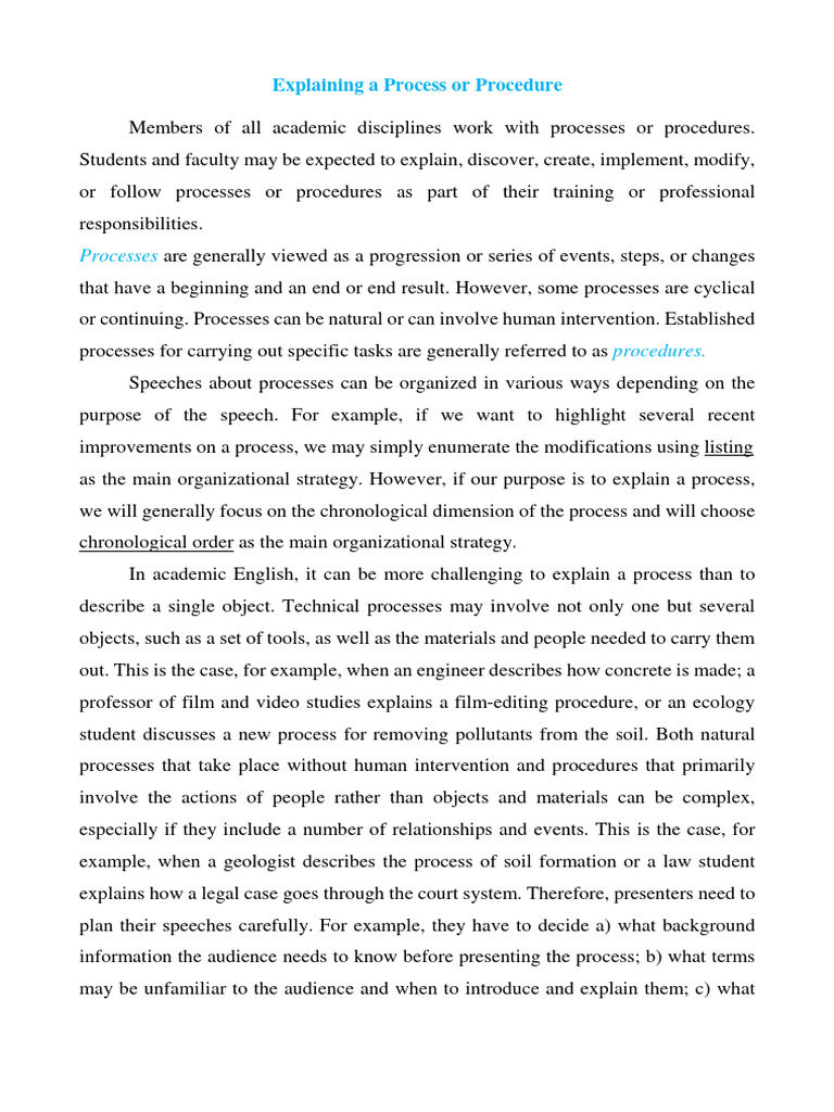 How to Explain Processes Effectively | PDF | Grammatical Tense | Human ...