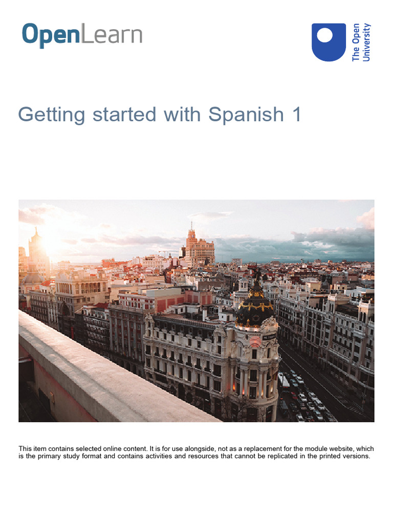 Beginners Spanish Course Overview | PDF | Question | Creative Commons ...
