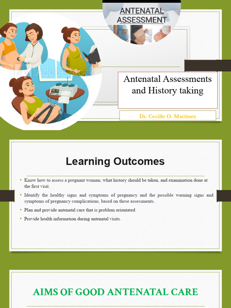 Antenatal Assessments and Care Guide | PDF | Pregnancy | Childbirth