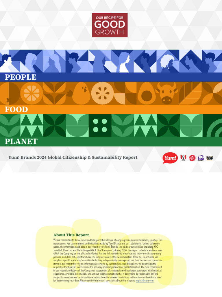 Yum! Brands 2024 Sustainability Report | PDF | Sustainability | Food Safety