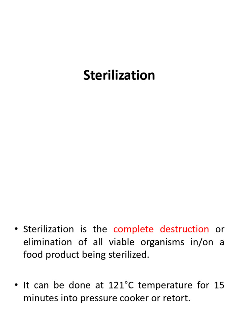 Food Sterilization Techniques Explained | PDF