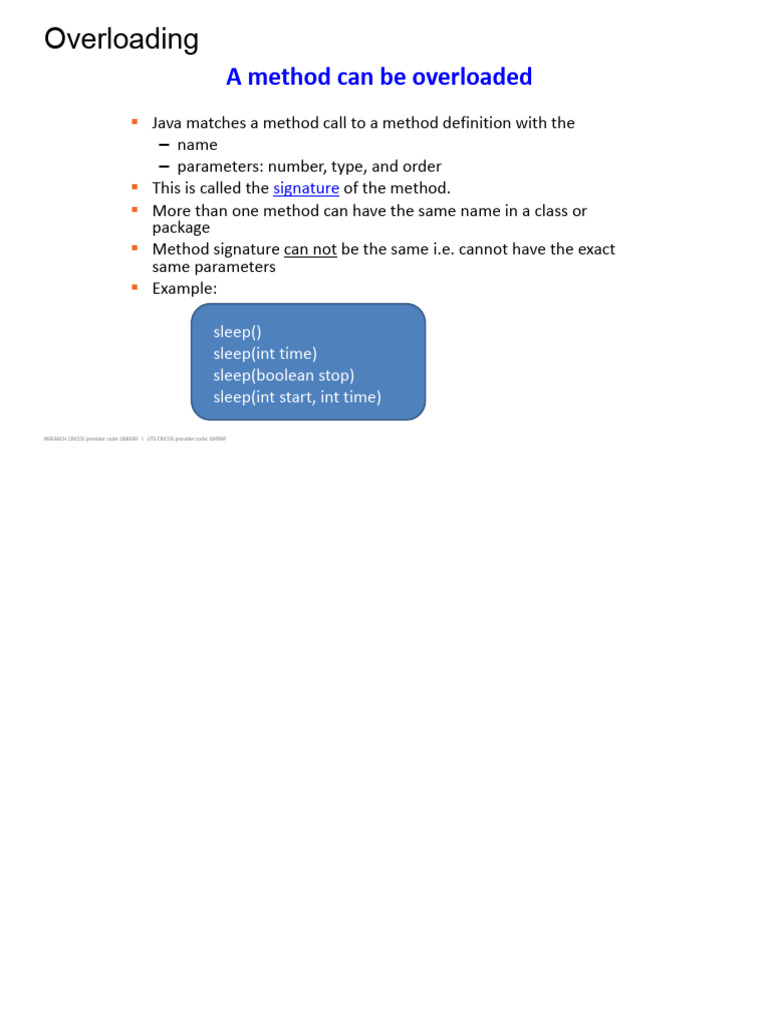 Week 2 - Concept 3 - Method Overloading By Minhaj Sir (1) | PDF ...