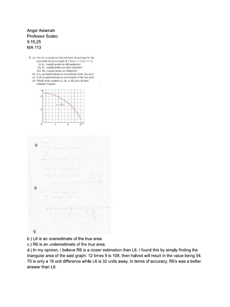 MA 113 Written HW 5.1 | PDF