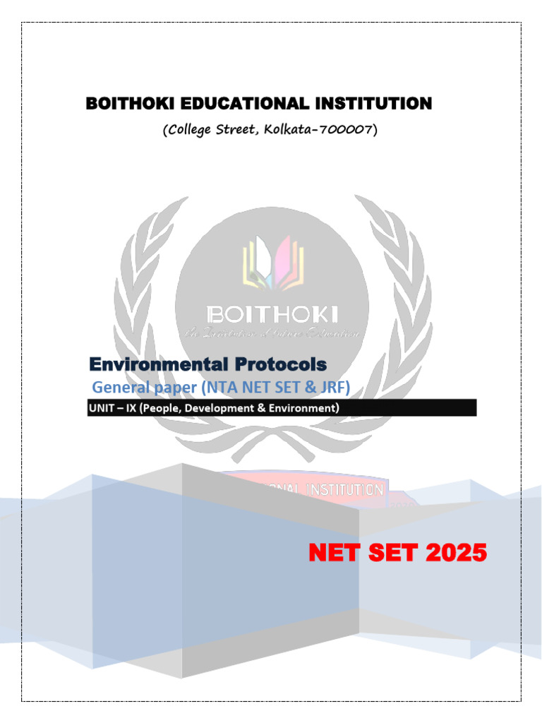 Environmental Protocols for NET SET 2025 | PDF | Kyoto Protocol ...