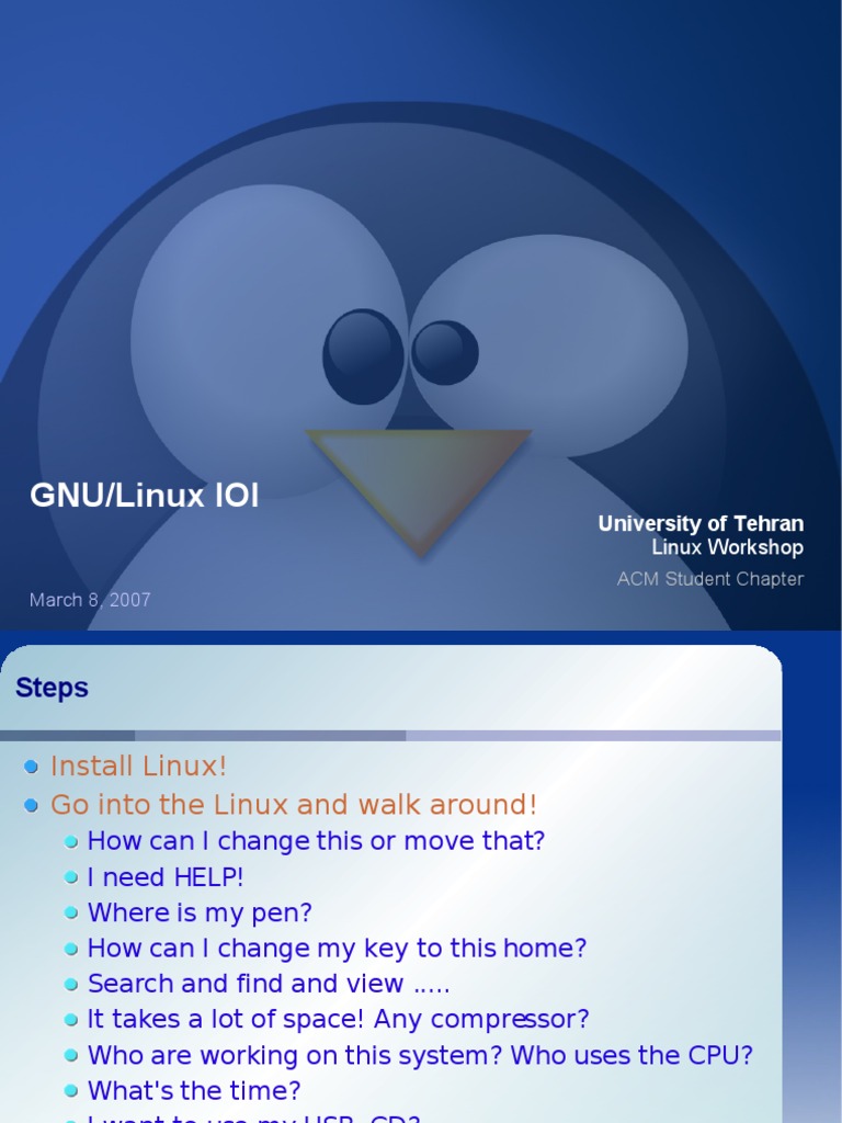 Gnu/Linux Lol: University of Tehran | PDF | Command Line Interface ...
