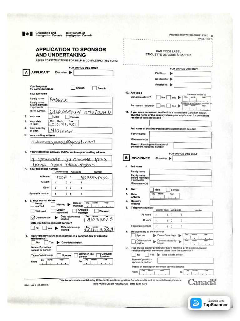 Sponsor Form | PDF