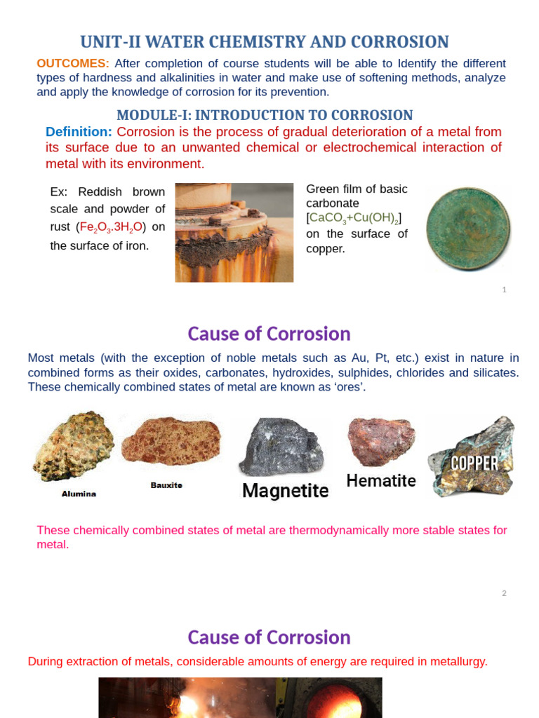 Water Chemistry and Corrosion Overview | PDF | Corrosion | Anode