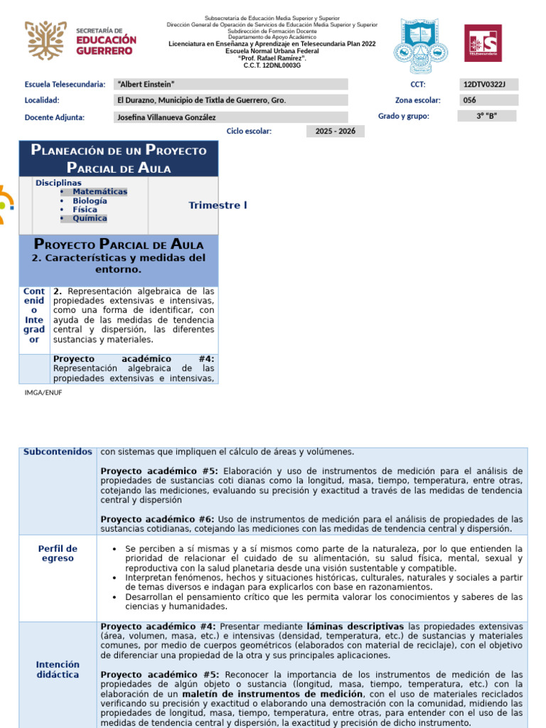 Planeación de Proyecto de Aula 2025 | PDF | Geometría | Medición