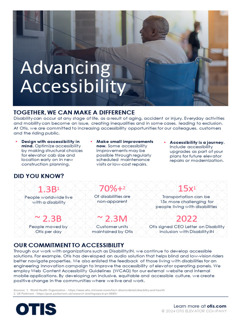 Otis Elevator's Commitment to Accessibility | PDF | Accessibility ...