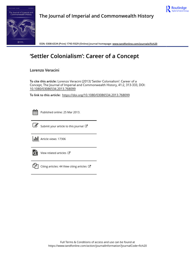 Settler Colonialism: Concept Evolution | PDF | Colonialism | Imperialism