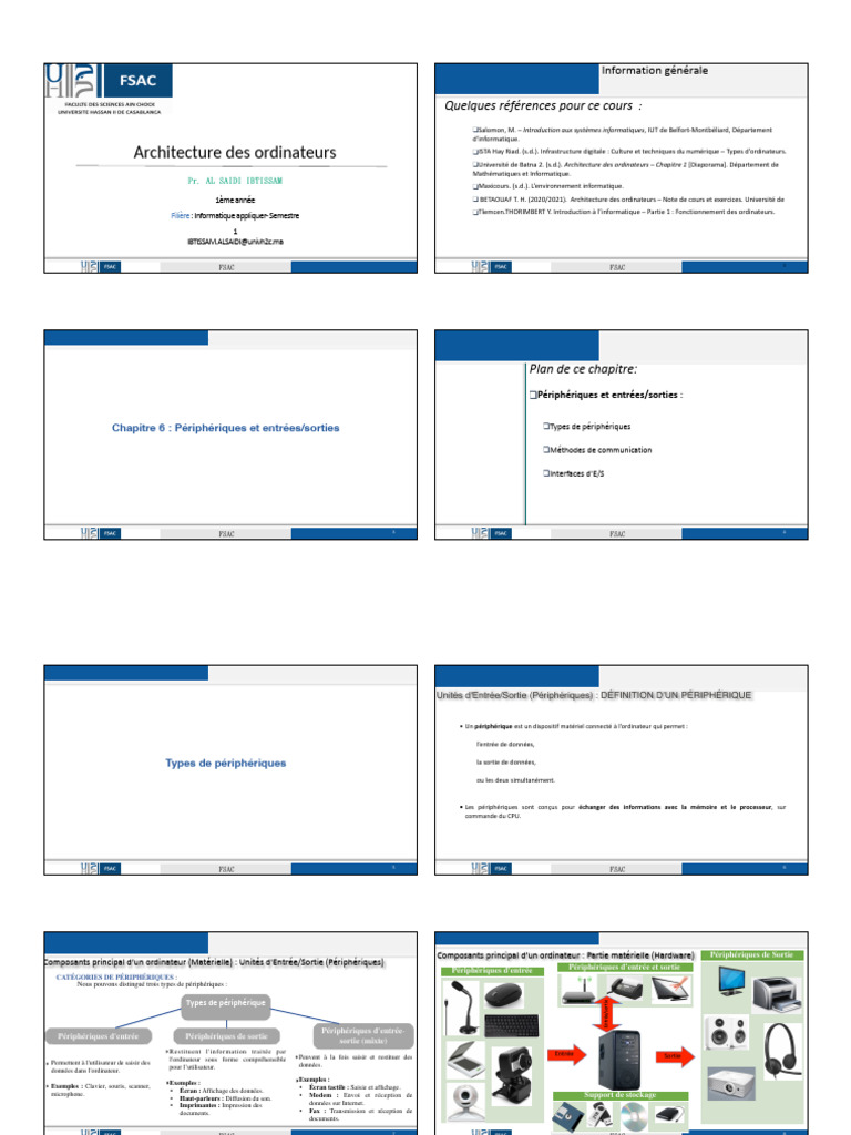 Périphériques et Entrées/Sorties en Informatique | PDF | Imprimante ...
