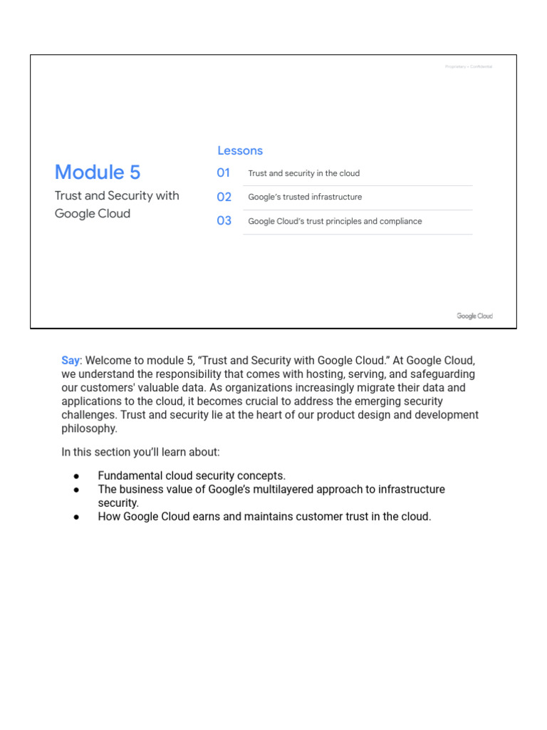 Google Cloud Trust and Security Overview | PDF | Information Security ...