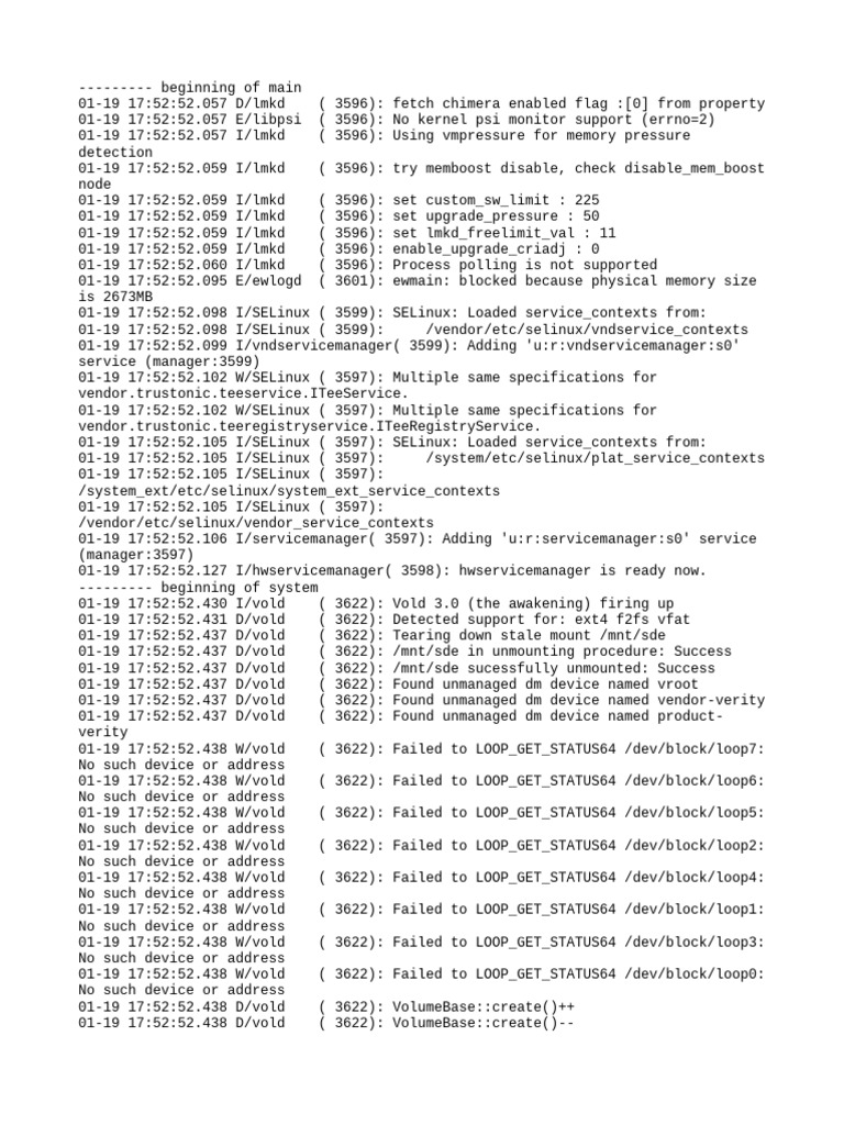 Android Memory and Storage Logs | PDF | Computing | Operating System ...
