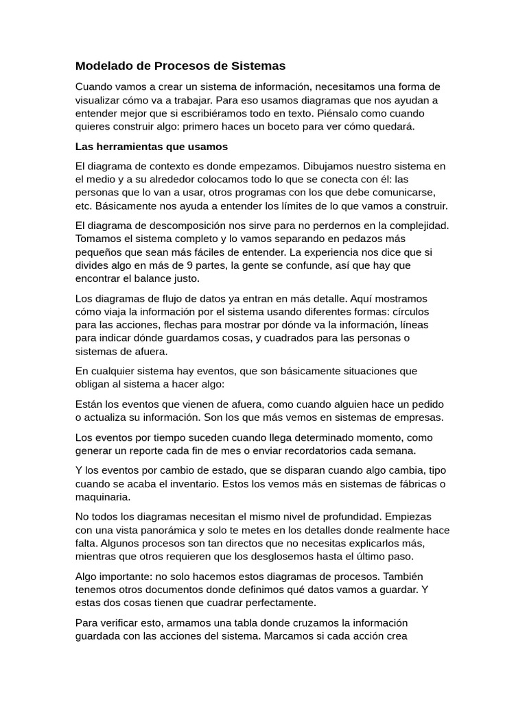 Resumen Modelado de Procesos de Sistemas | PDF | Lenguaje de ...