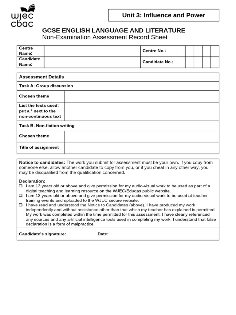 GCSE English Language Assessment Guide | PDF | Cognitive Science ...