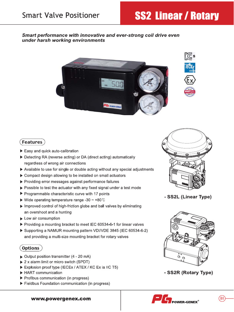 Power Genex - Smart Valve Positioner (SS2) | PDF
