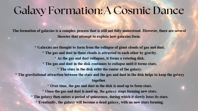 Galaxy Formation Explained: The Process | PDF