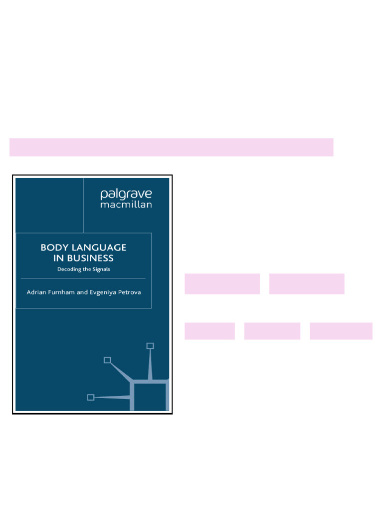 Body Language In Business Decoding The Signals Prof Adrian Furnham ...