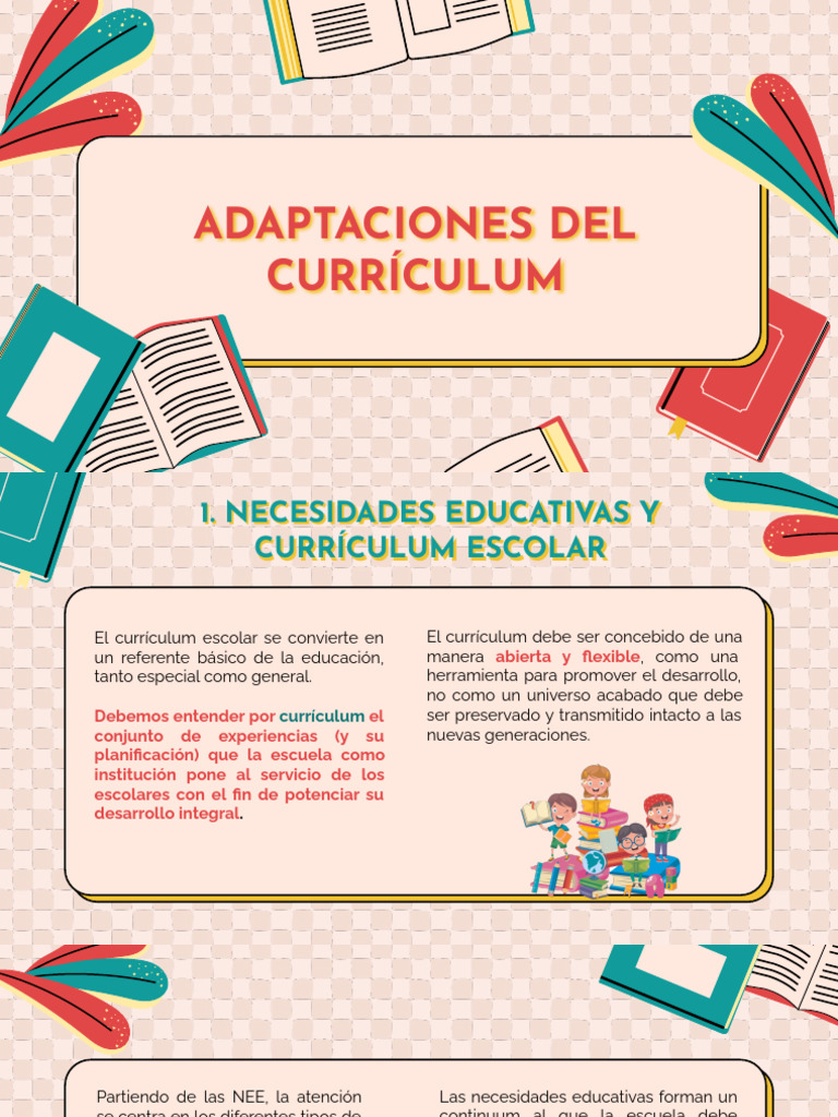 Adaptaciones Curriculares para NEE | PDF | Plan de estudios | Evaluación