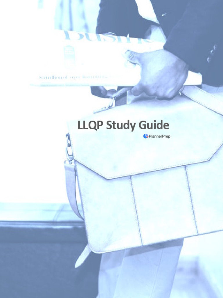 LLQP StudyGuide PlannerPrep Sample | PDF | Insurance | Life Insurance