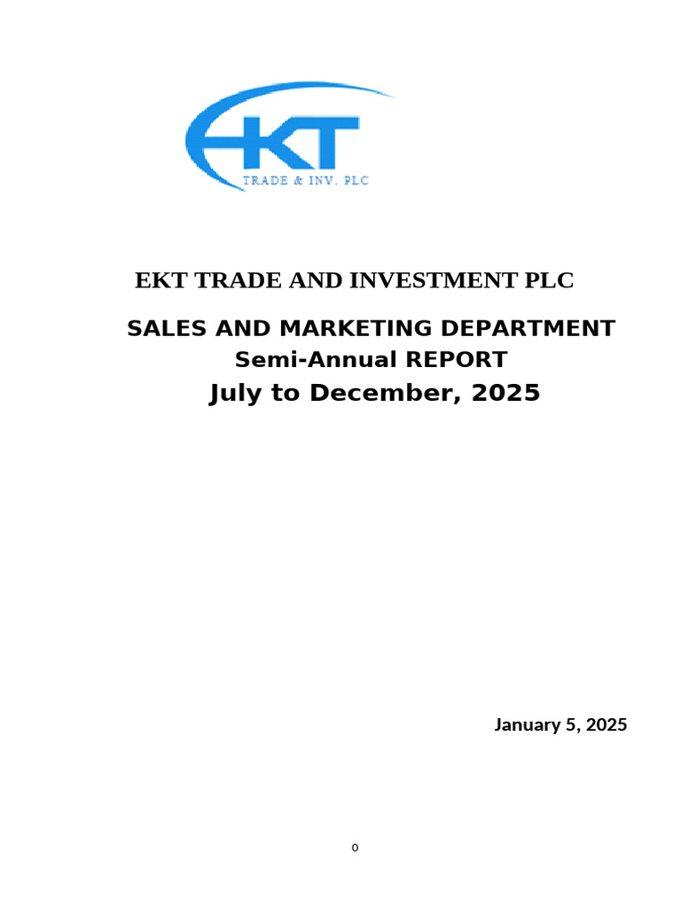 EKT Trade Investment Semi-Annual Report | PDF | Economies