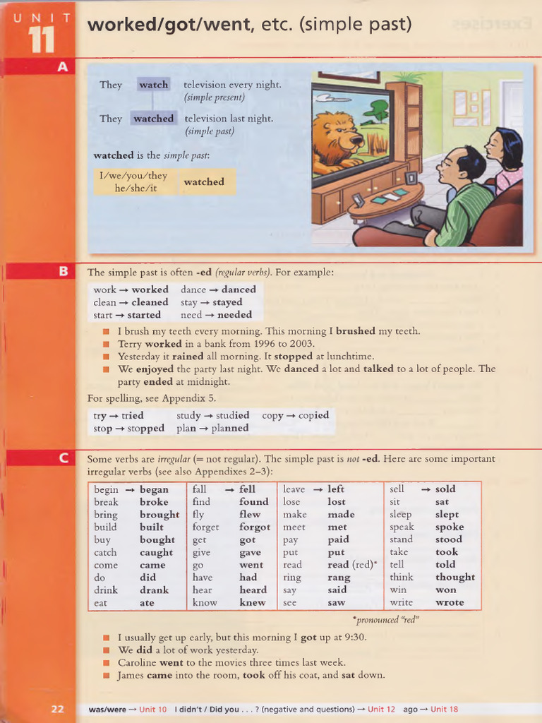 Simple Past Tense Guide | PDF | Syntax | Grammar