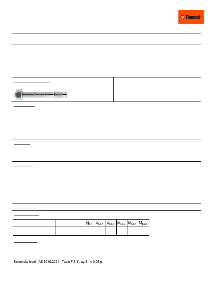 Seismic Design Calculation for Anchors | PDF | Strength Of Materials ...