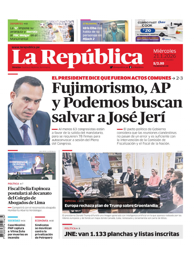 La Republica ?21012026? | PDF