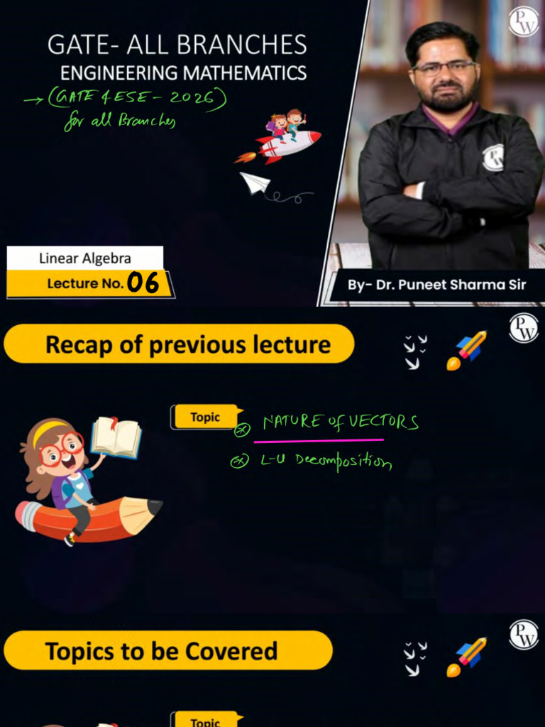 Linear Algebra 06 Class Notes | PDF