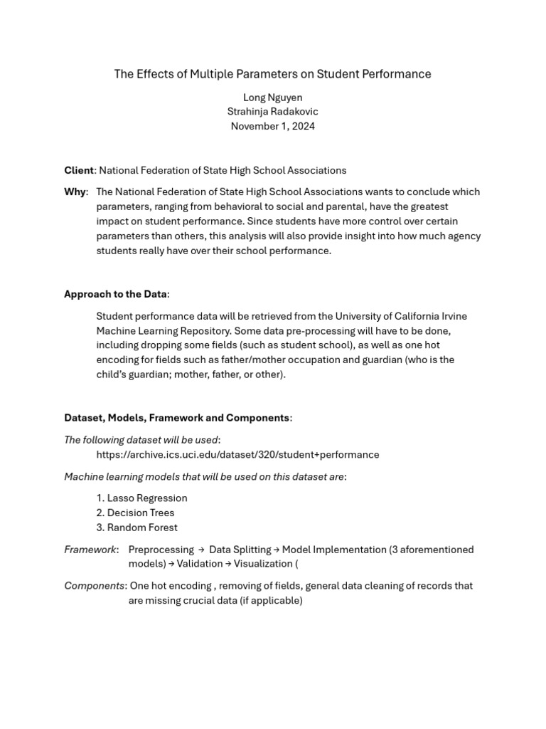 Impact of Factors on Student Performance | PDF