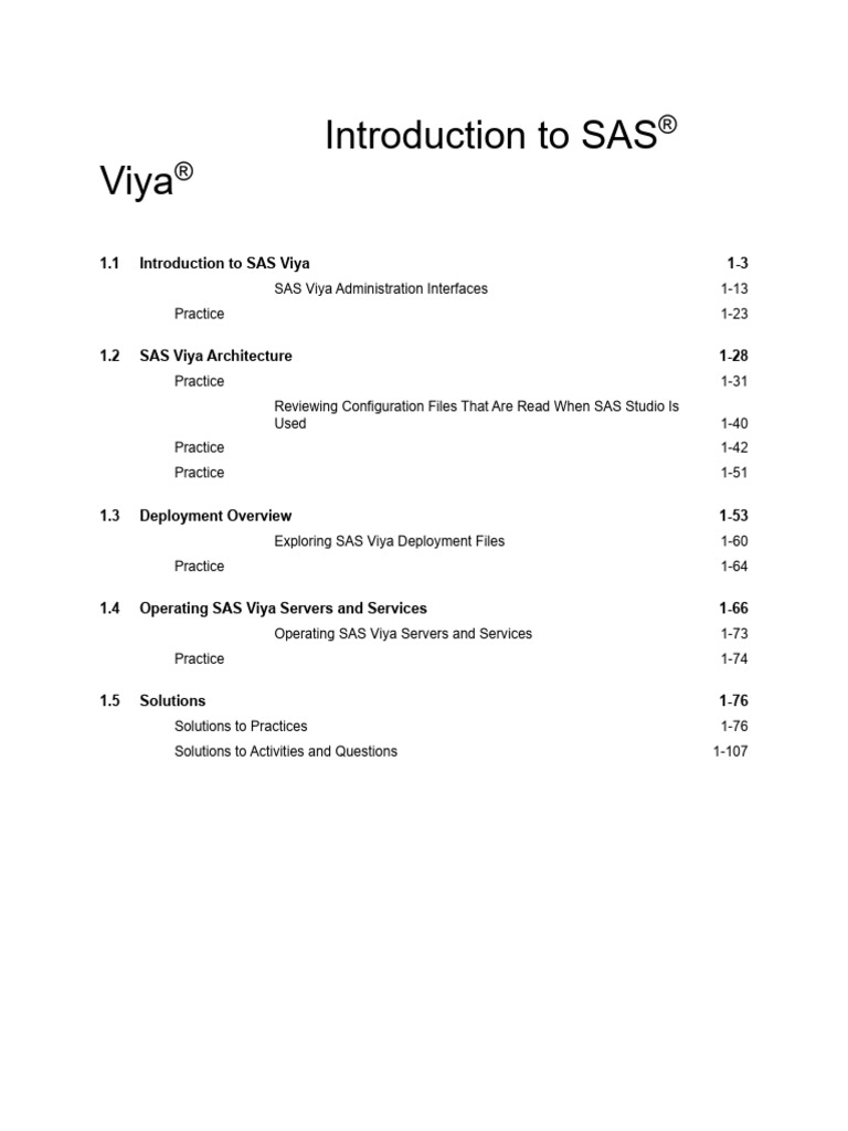 Introduction to SAS Viya Overview | PDF | Sas (Software) | Command Line ...