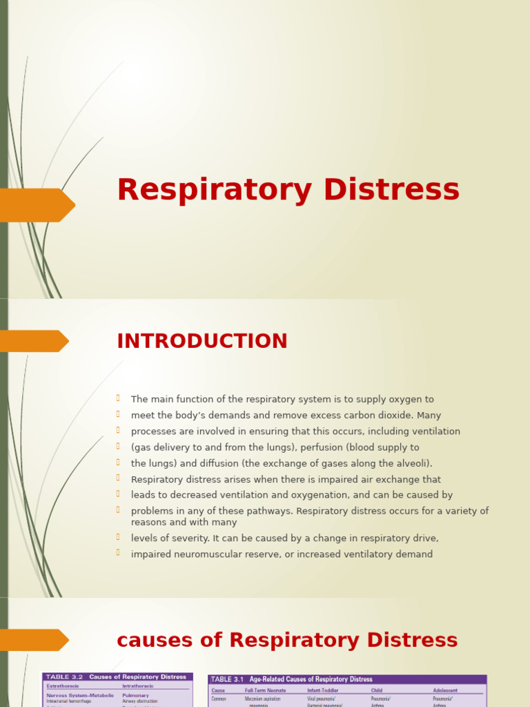 Understanding Respiratory Distress Causes | PDF | Asthma | Pneumonia