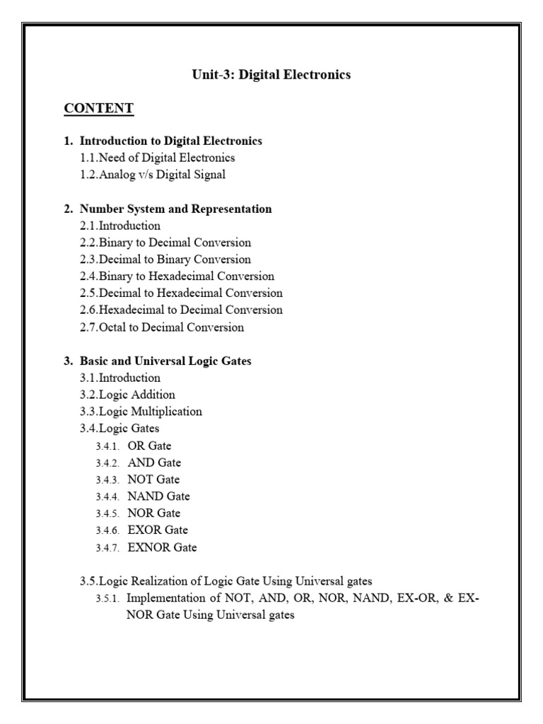 Digital Electronics Fundamentals Guide | PDF | Logic Gate | Digital ...