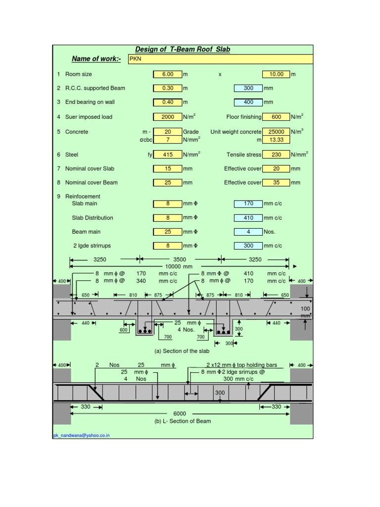 T Beam Roof Slab | PDF | Mechanics | Structural Engineering