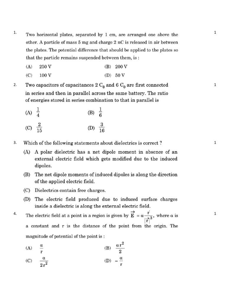 1 Electrostatics | PDF