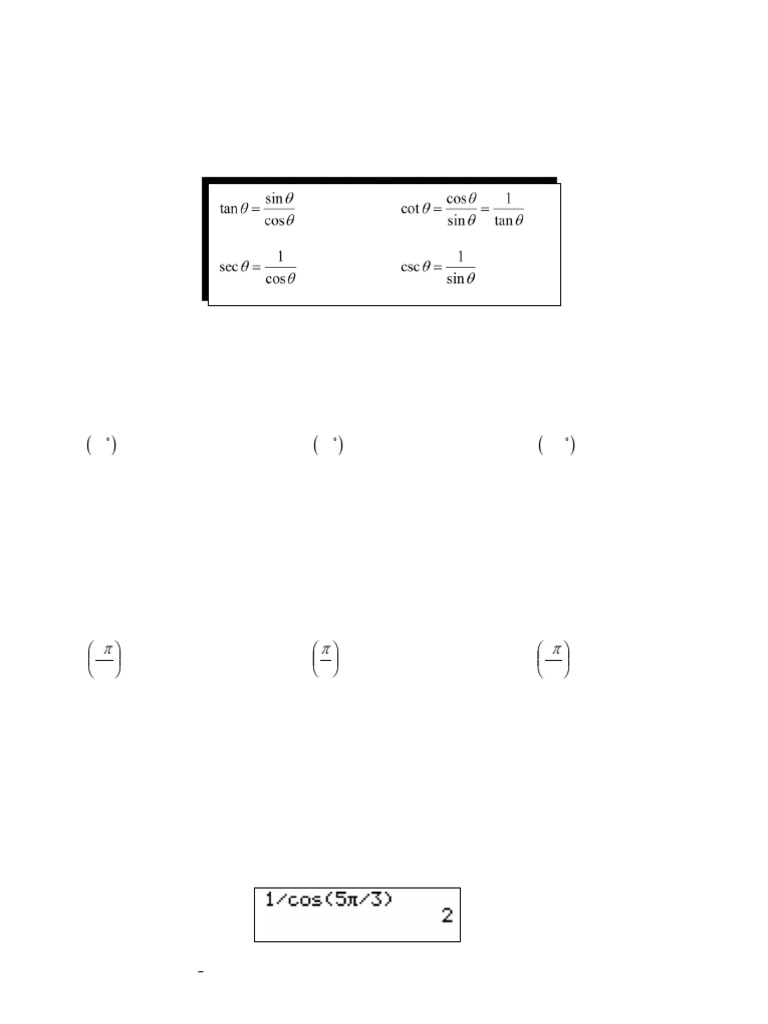 Trigonometry Basics for Algebra 2 Honors | PDF | Trigonometric ...