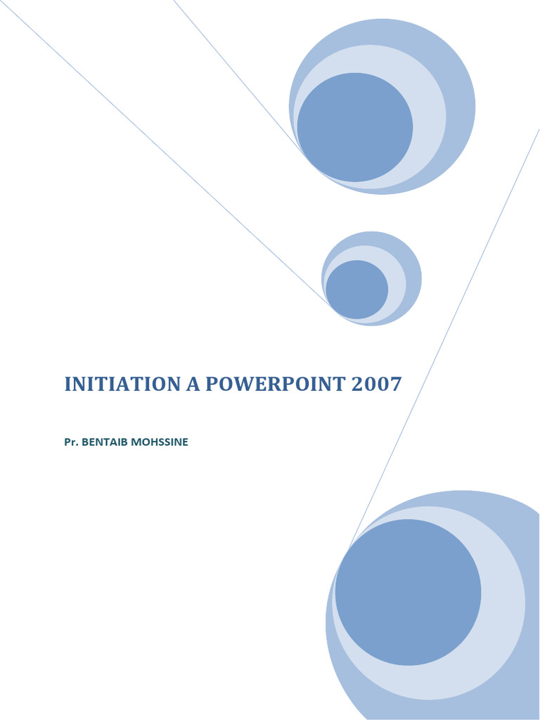 Guide d'initiation à PowerPoint 2007 | PDF | Microsoft Powerpoint ...