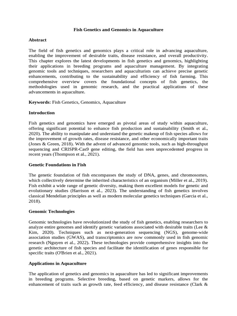 CH-5-FS-Fish Genetics and Genomics in Aquaculture | PDF | Genomics ...