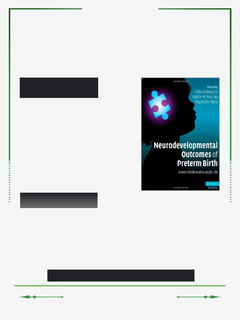 Neurodevelopmental Outcomes of Preterm Birth From Childhood to Adult ...