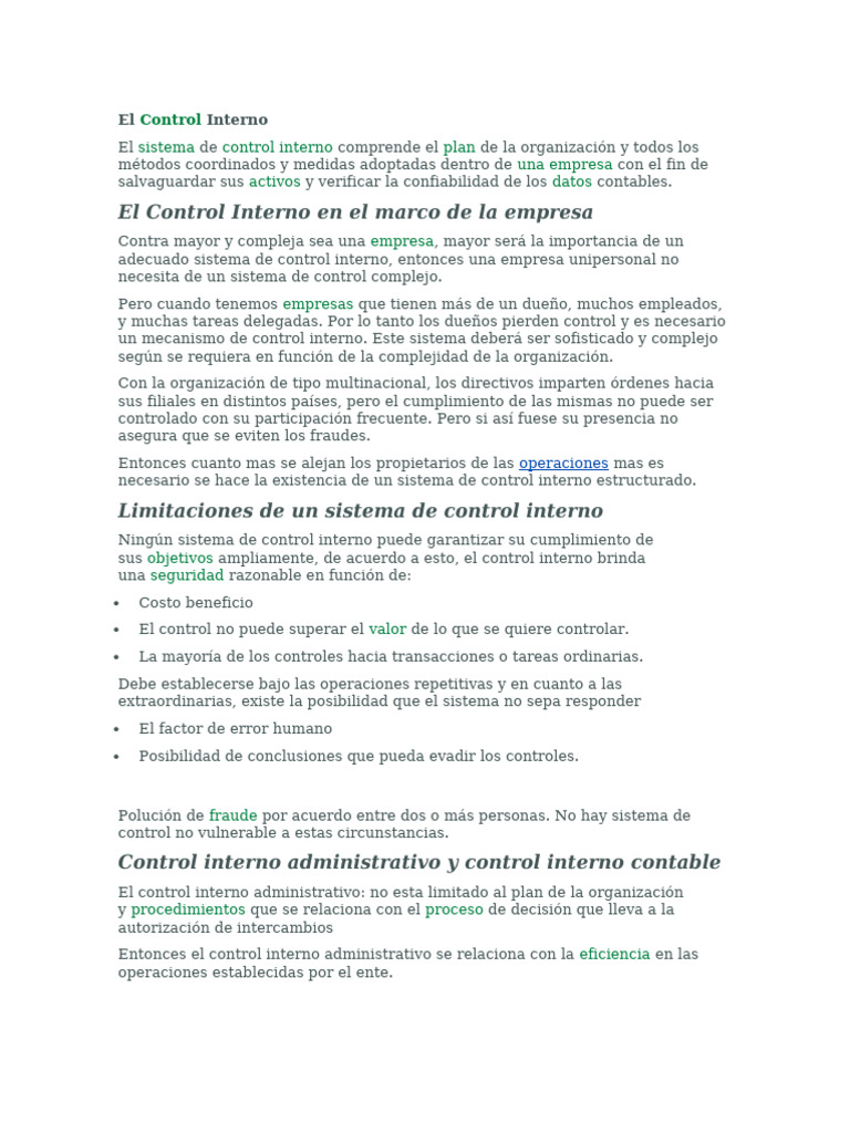 El Control Interno Guber | PDF | Auditoría | Contabilidad