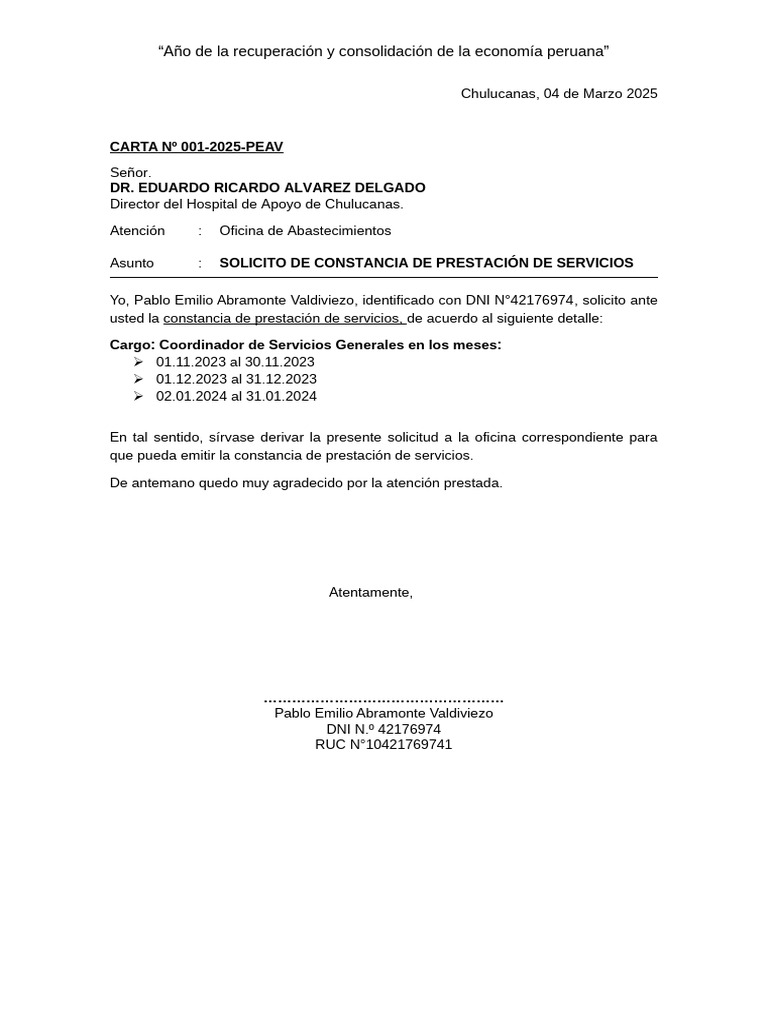 Modelo de Constancia | PDF